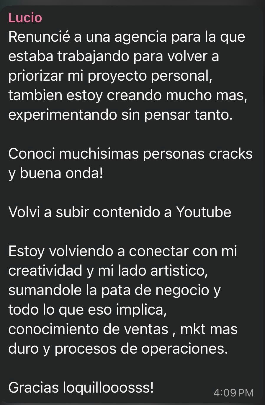 Testimonio de la comunidad sobre Ventas