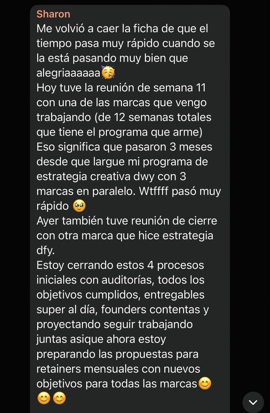 Testimonio de la comunidad sobre Ventas