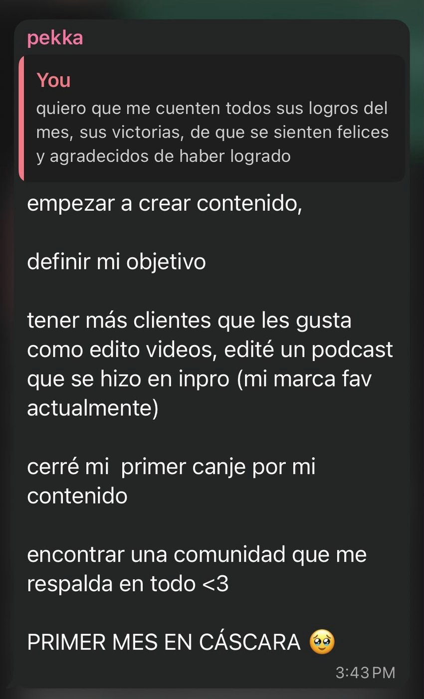 Testimonio de la comunidad sobre Contenido