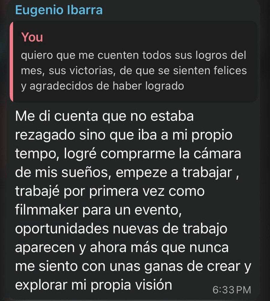 Testimonio de la comunidad sobre Equipo